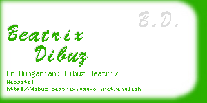 beatrix dibuz business card